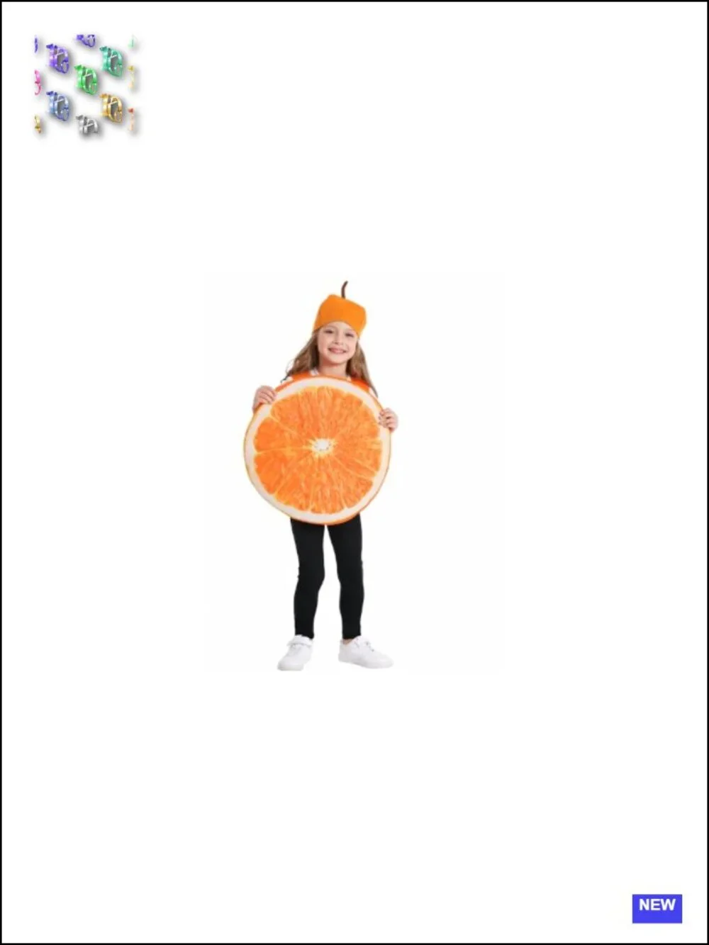 Kids Orange Slice Costume with Hat for 3-5Y